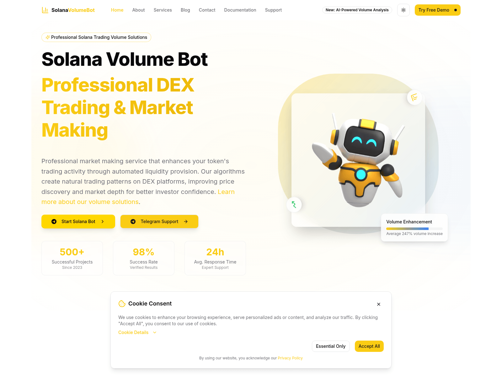 Screenshot of www.solanavolumeboost.com