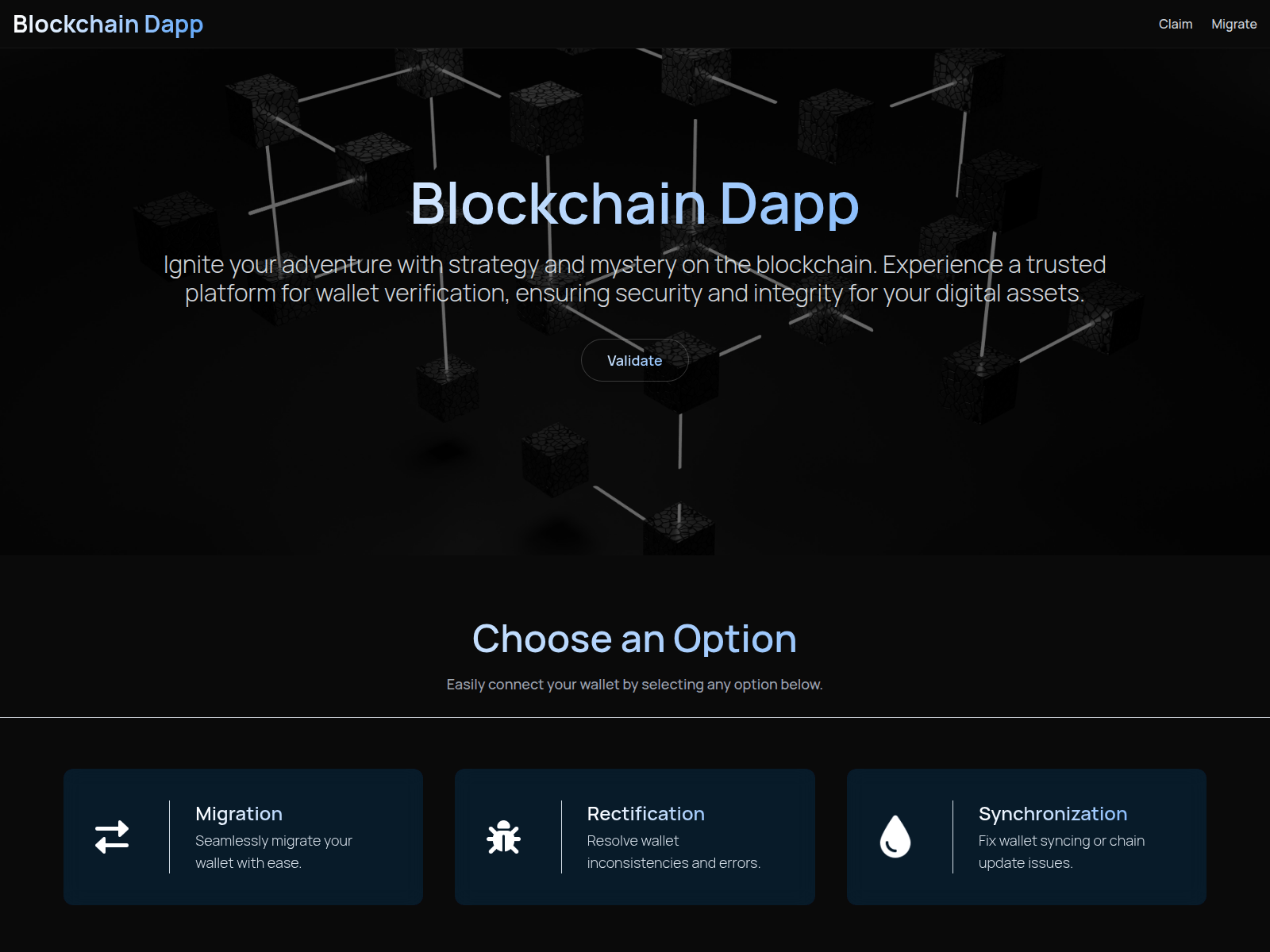Screenshot of blockchaindapp.site