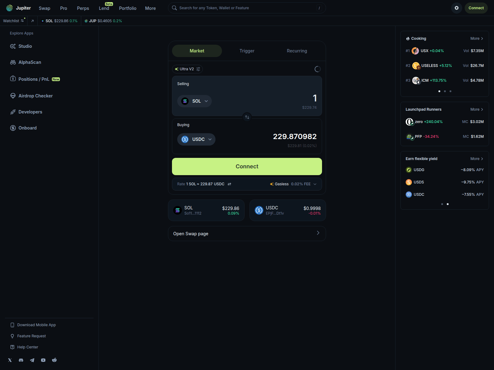 Screenshot of jupiter-exchange.lol