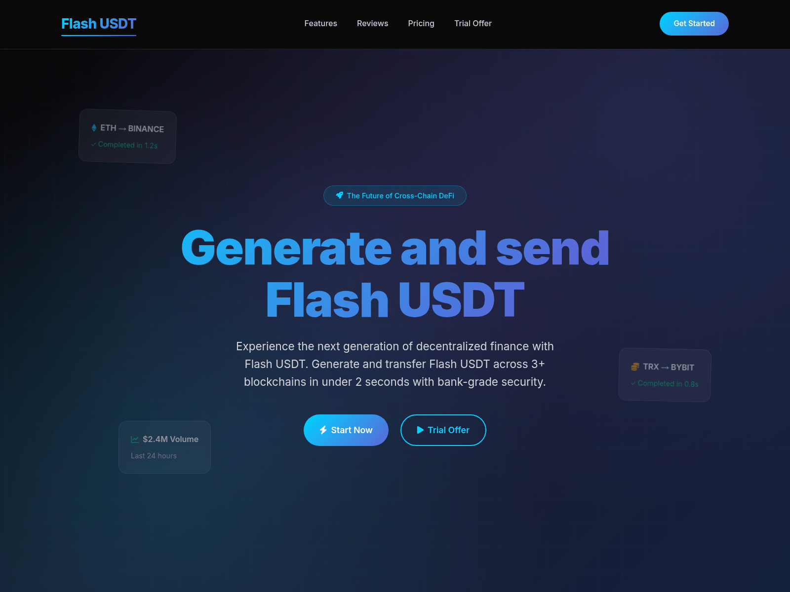 Screenshot of usdtflash.vip.flashusdtsender.com