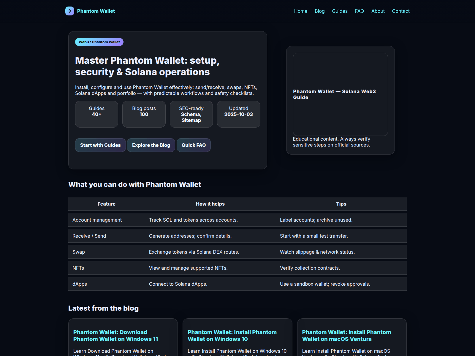 Screenshot of phantom-wallet.co.com