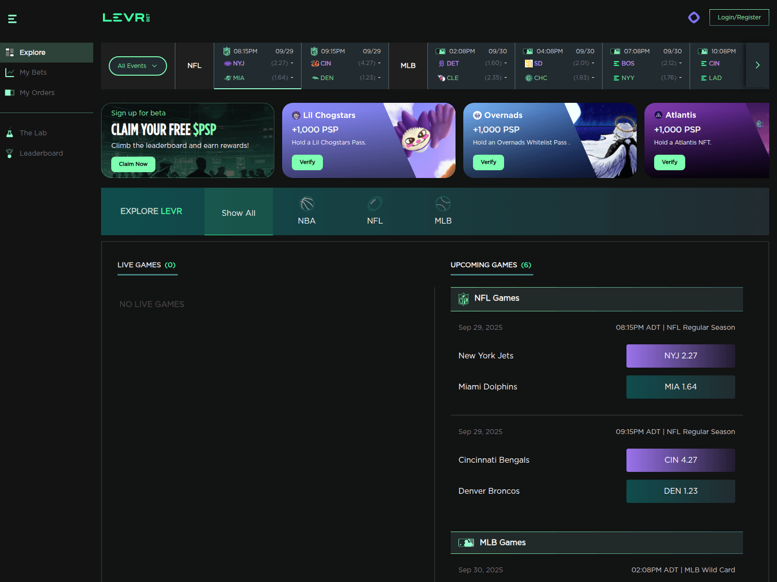 Screenshot of levrbets.net