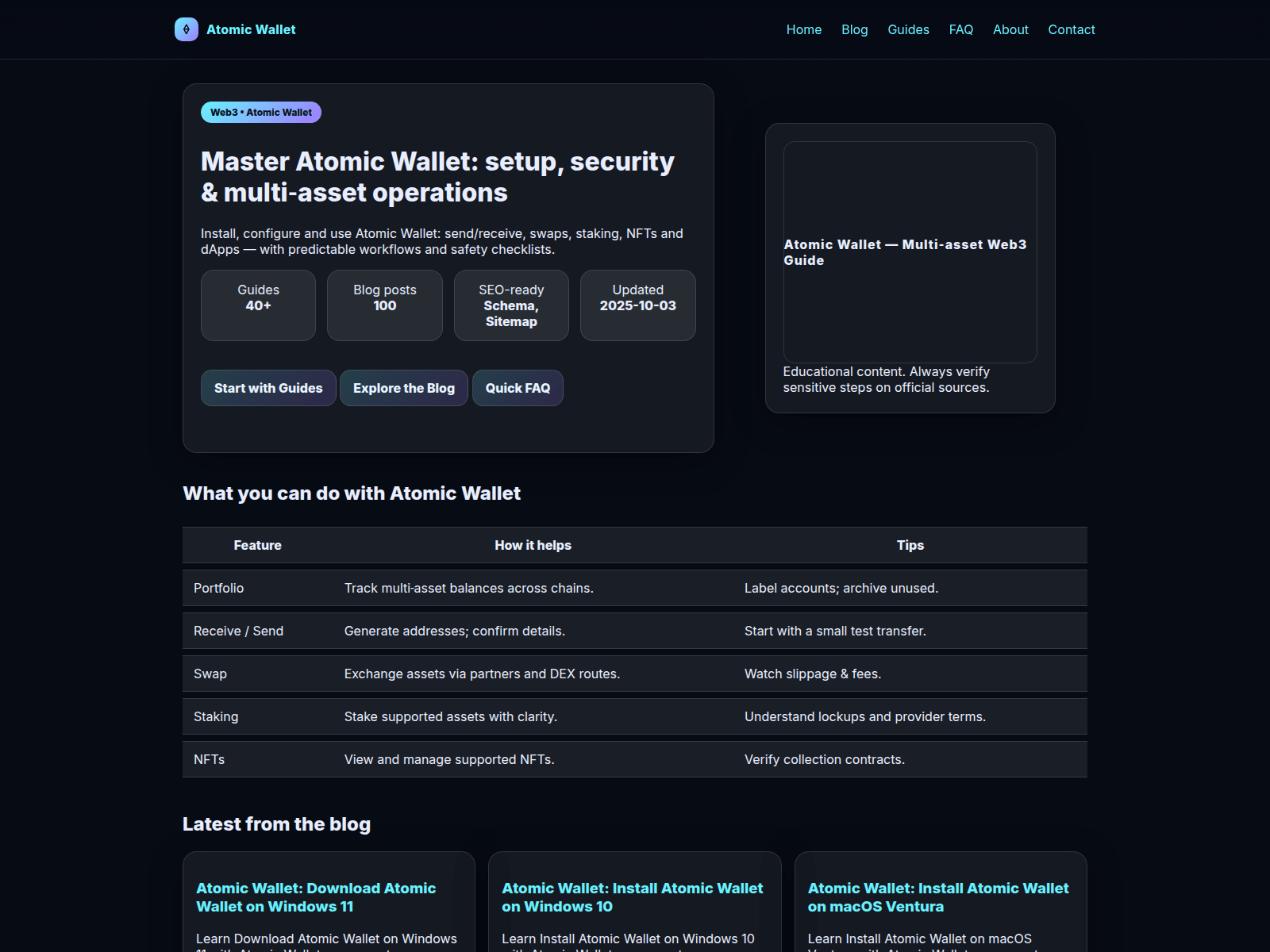 Screenshot of atomic.co.com