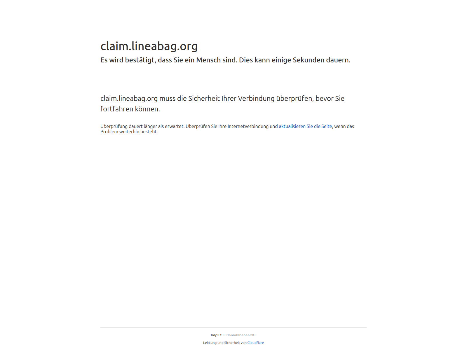 Screenshot of claim.lineabag.org