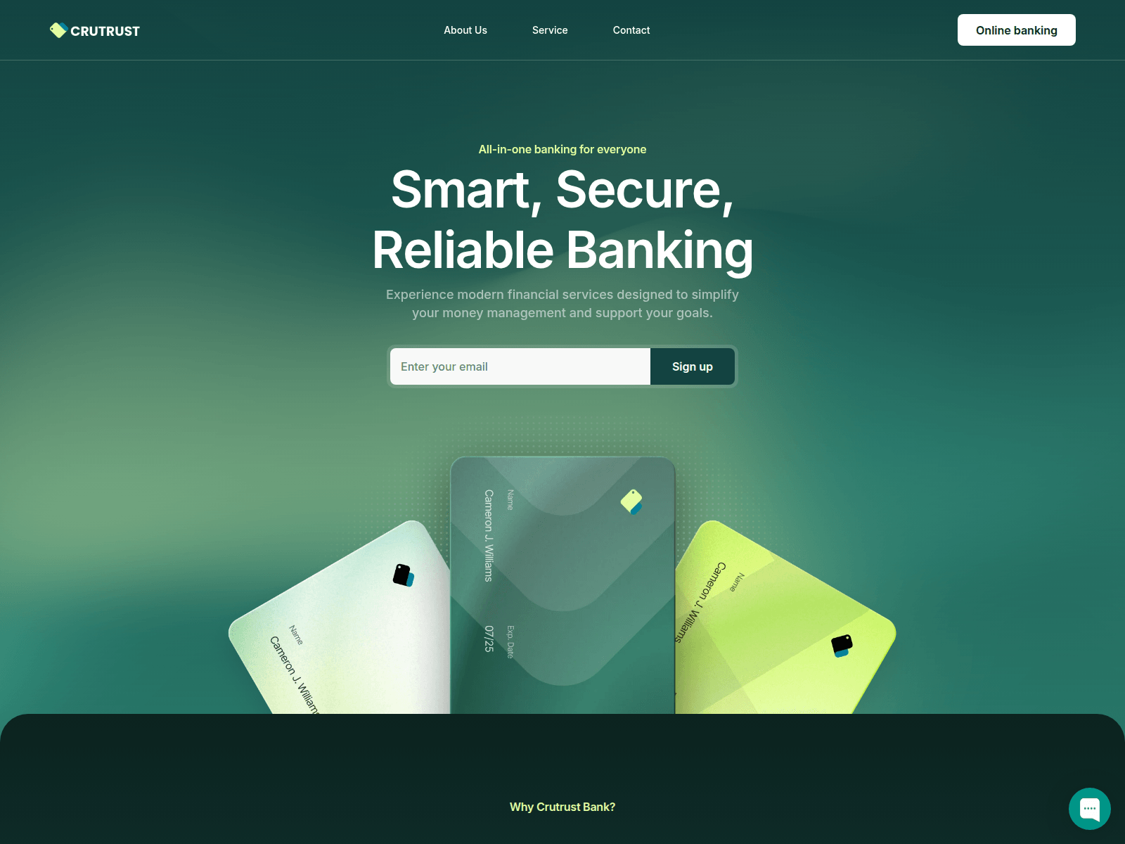 Screenshot of crutrustbank.com