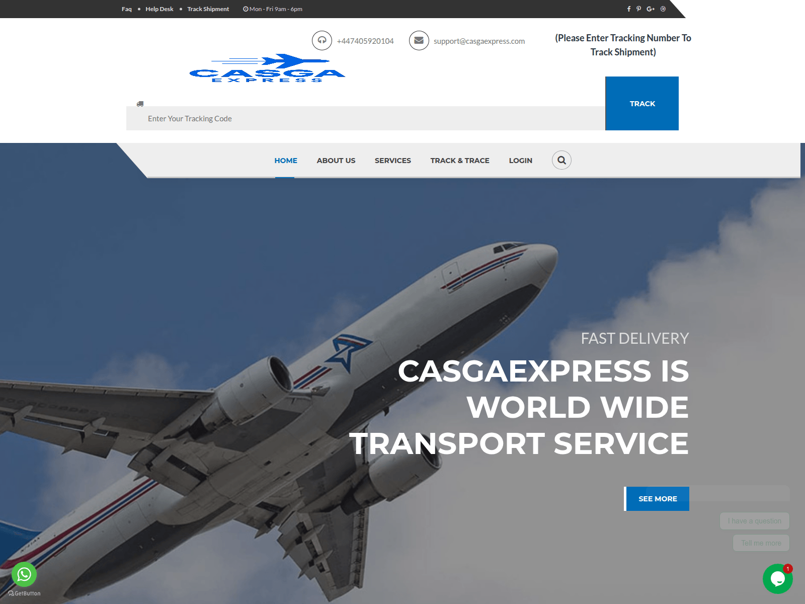 Screenshot of casgaexpress.com