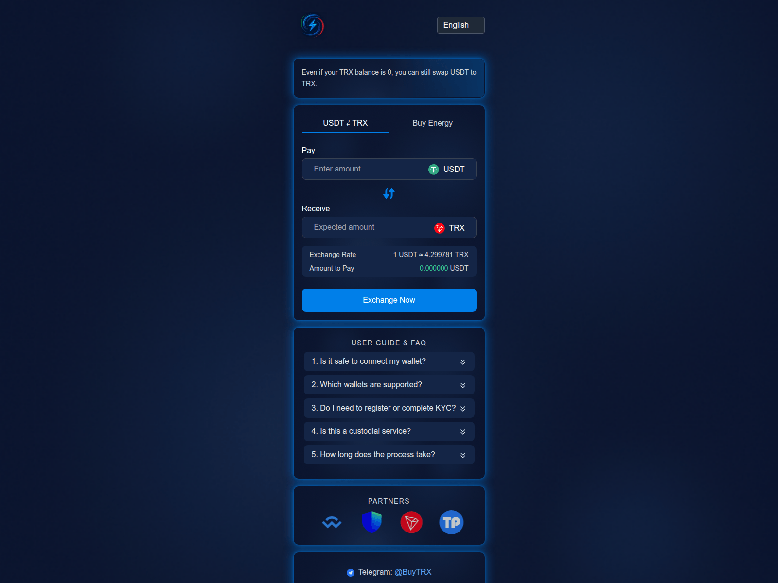 Screenshot of tron-tool.com