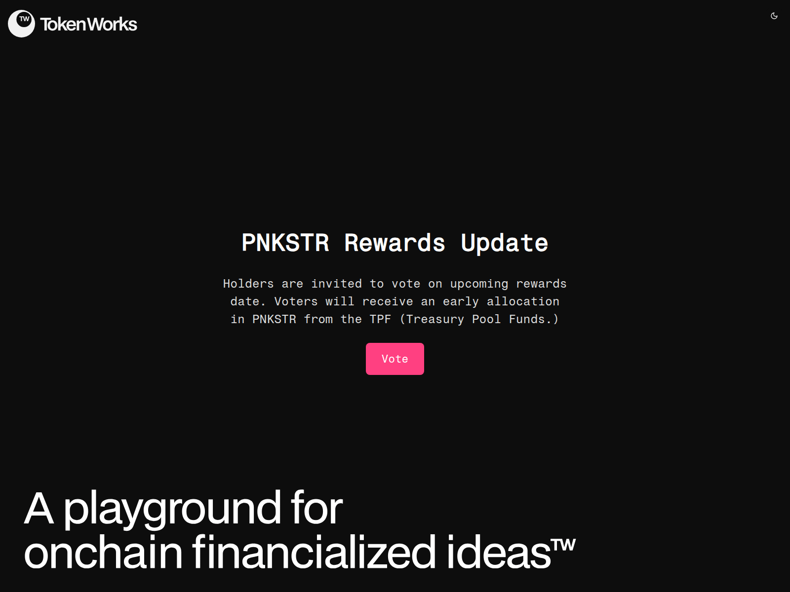 Screenshot of vote-nftstrategies.com