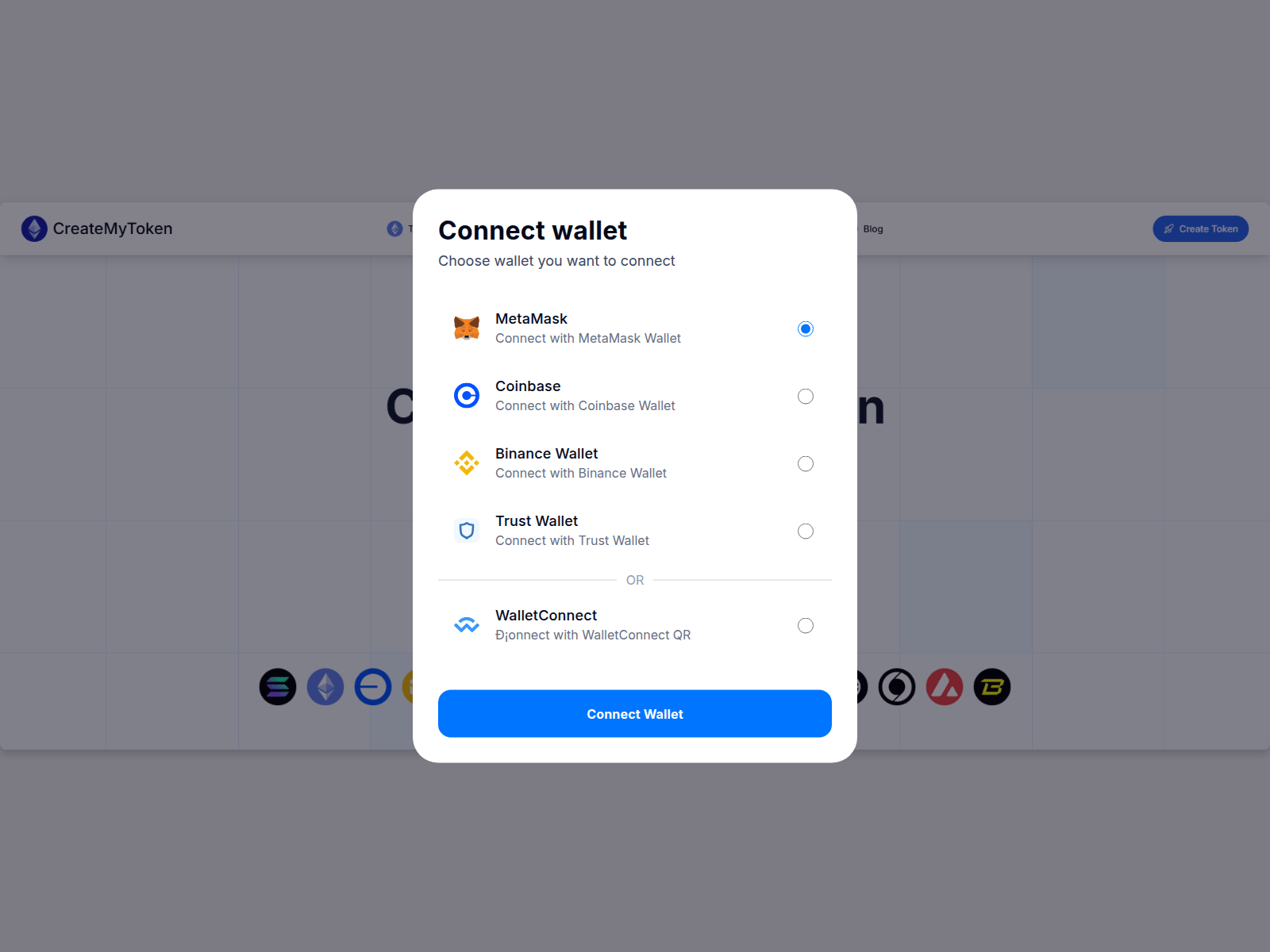 Screenshot of createtoken.space