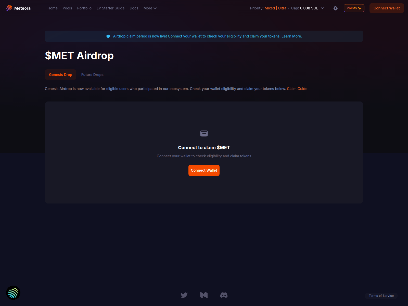 Screenshot of events-meteora.app