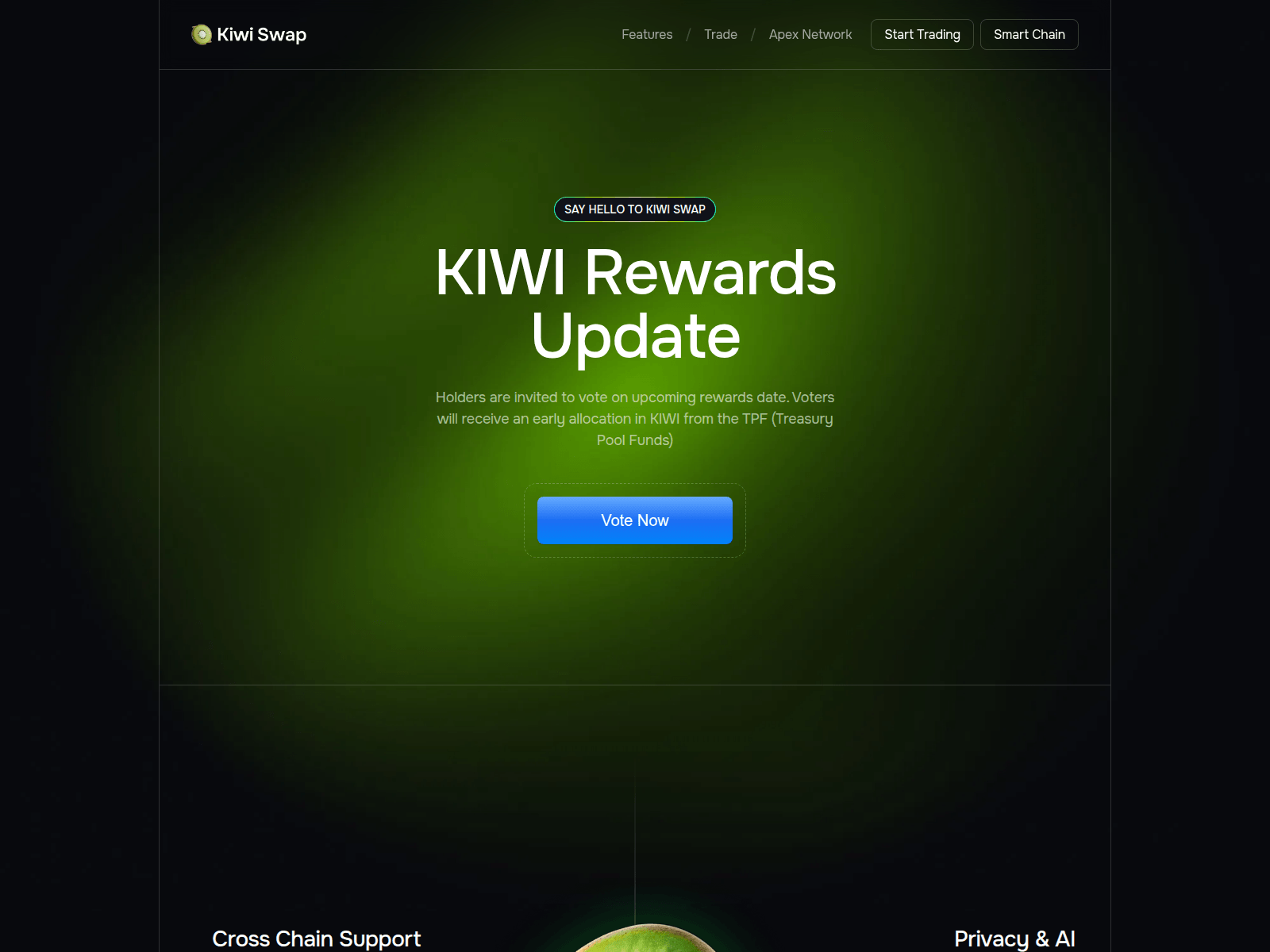 Screenshot of vote-kiwi.com