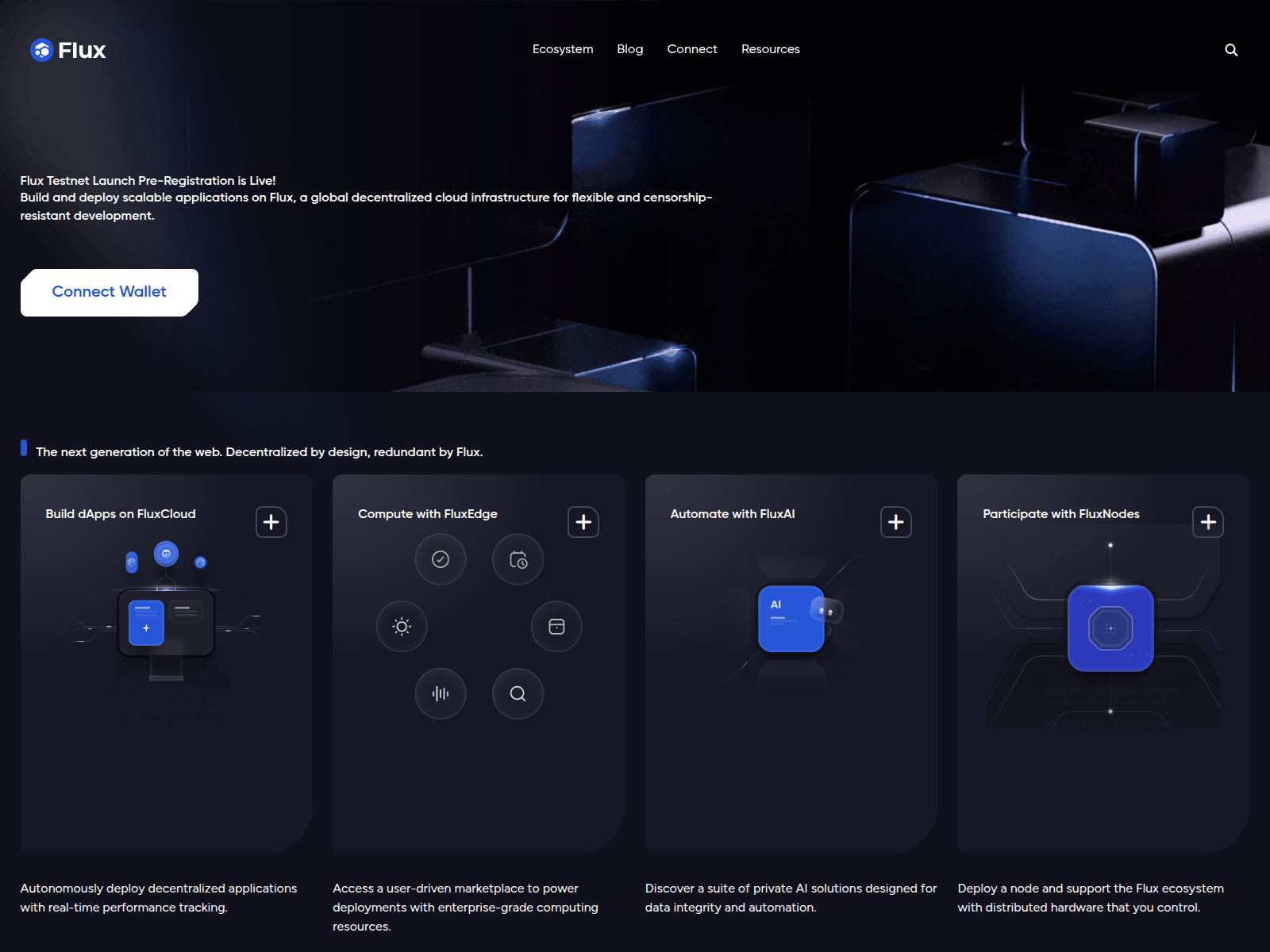 Screenshot of runoneflux.com