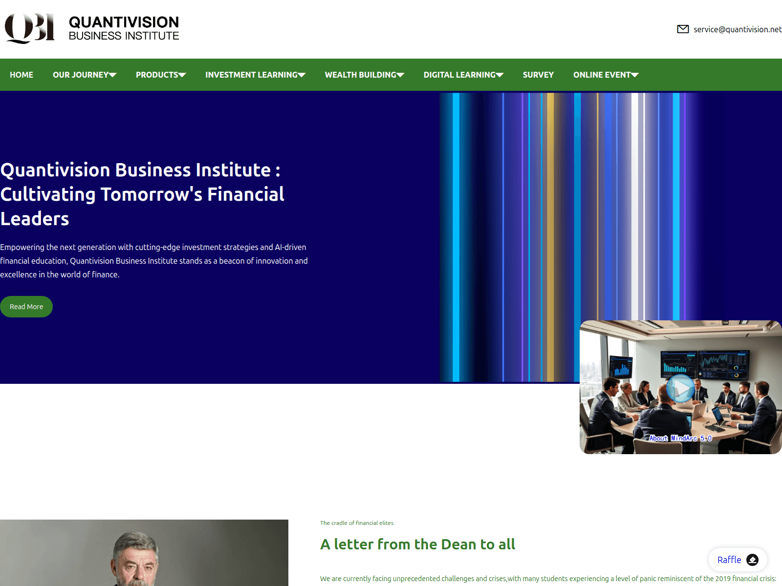 Forensic screenshot of quantivisionbusinessinstitute.net