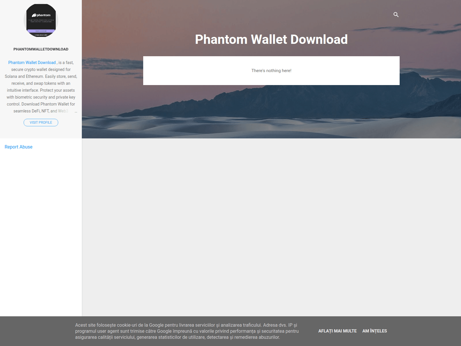 Screenshot of phantomwalletdownload.blogspot.sn
