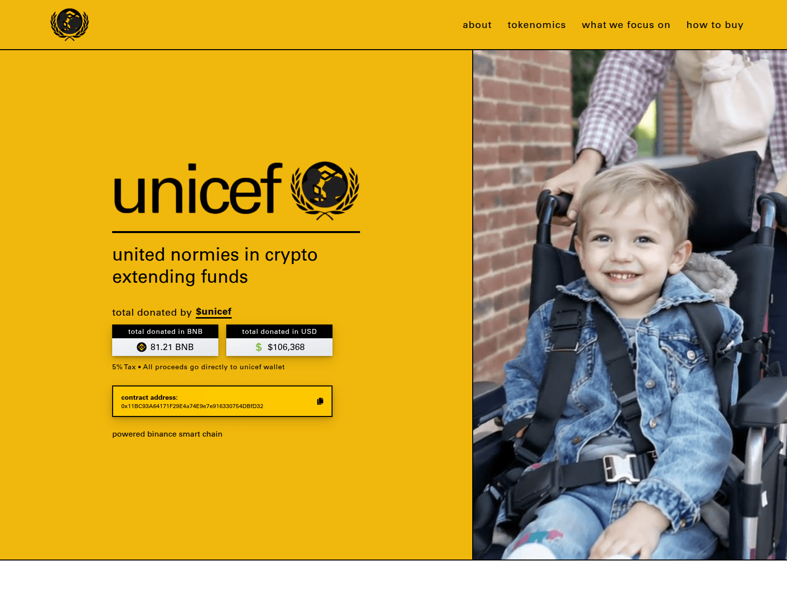 Screenshot of unicefcrypt.com
