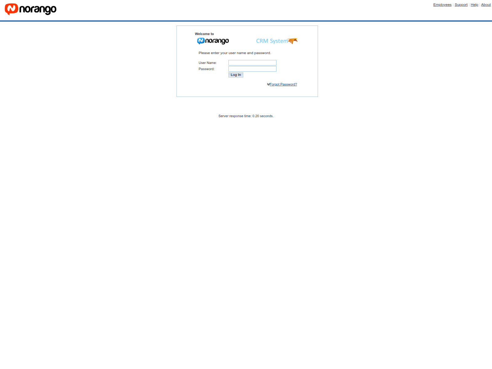 Screenshot of crm.norango.co.uk