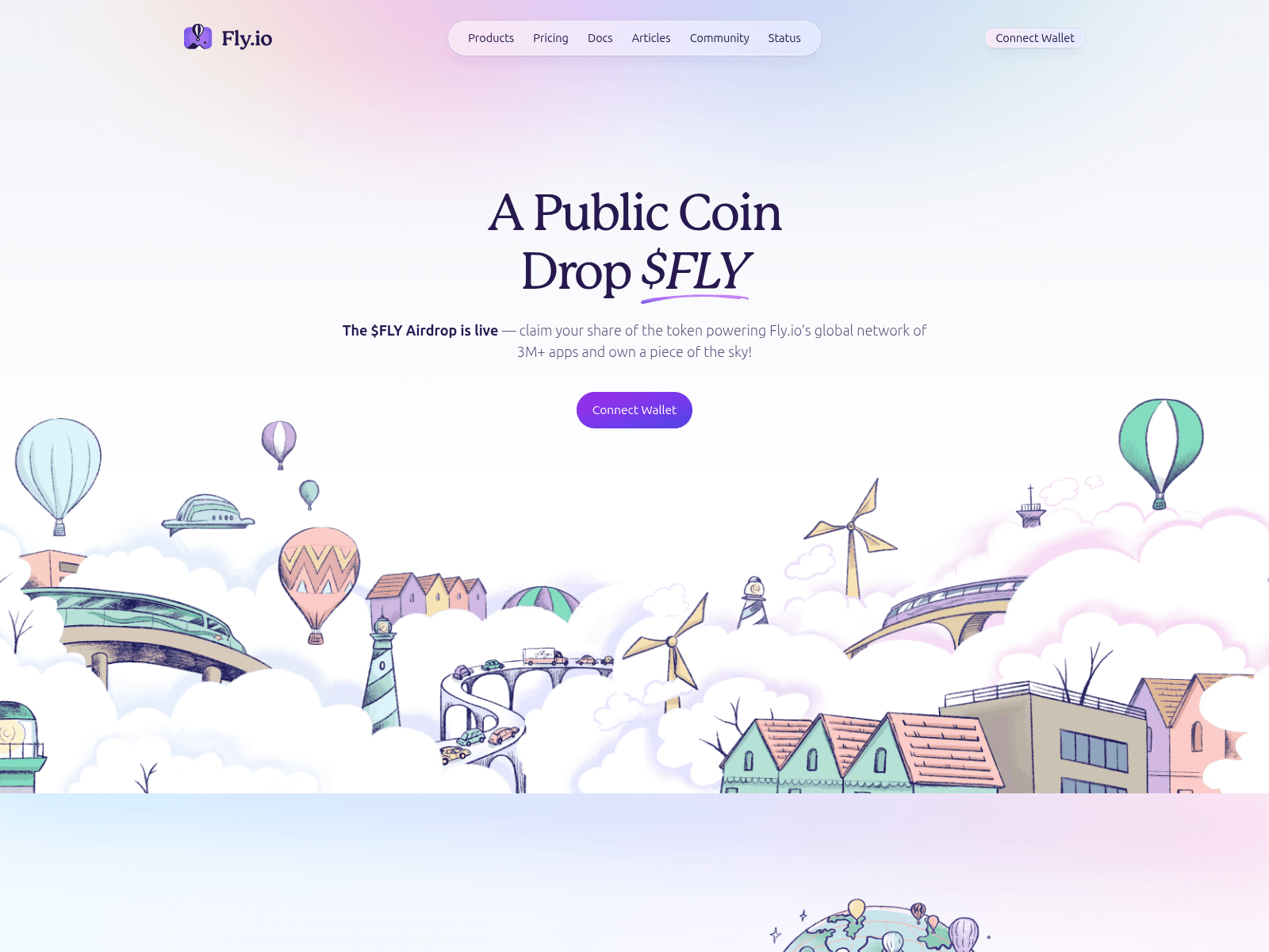 Screenshot of coin-fly.site