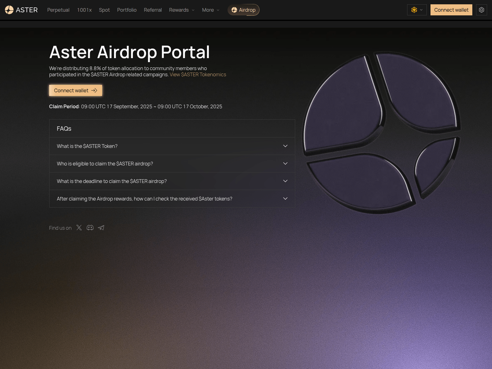 Screenshot of astersxdex.com