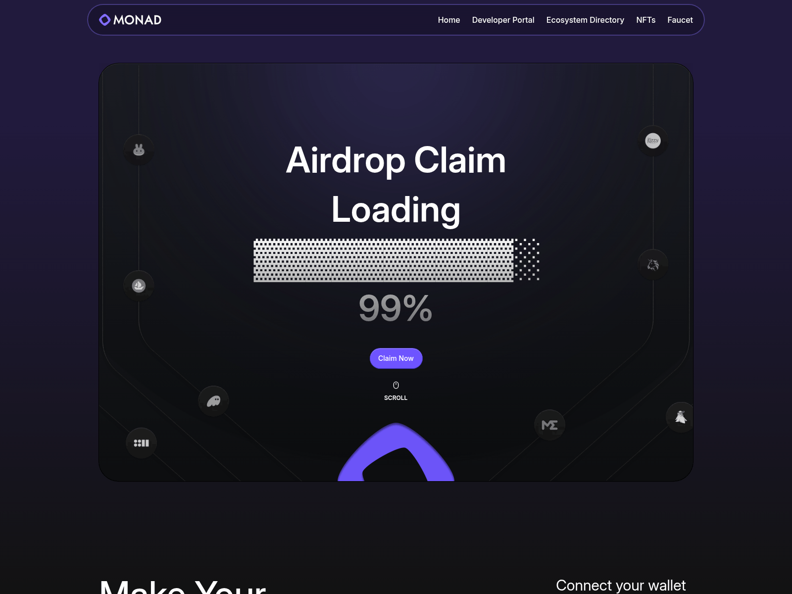 Screenshot of preclaim-monad.com