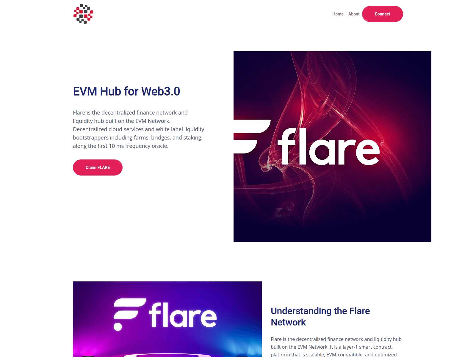 Screenshot of flarechainevm.com