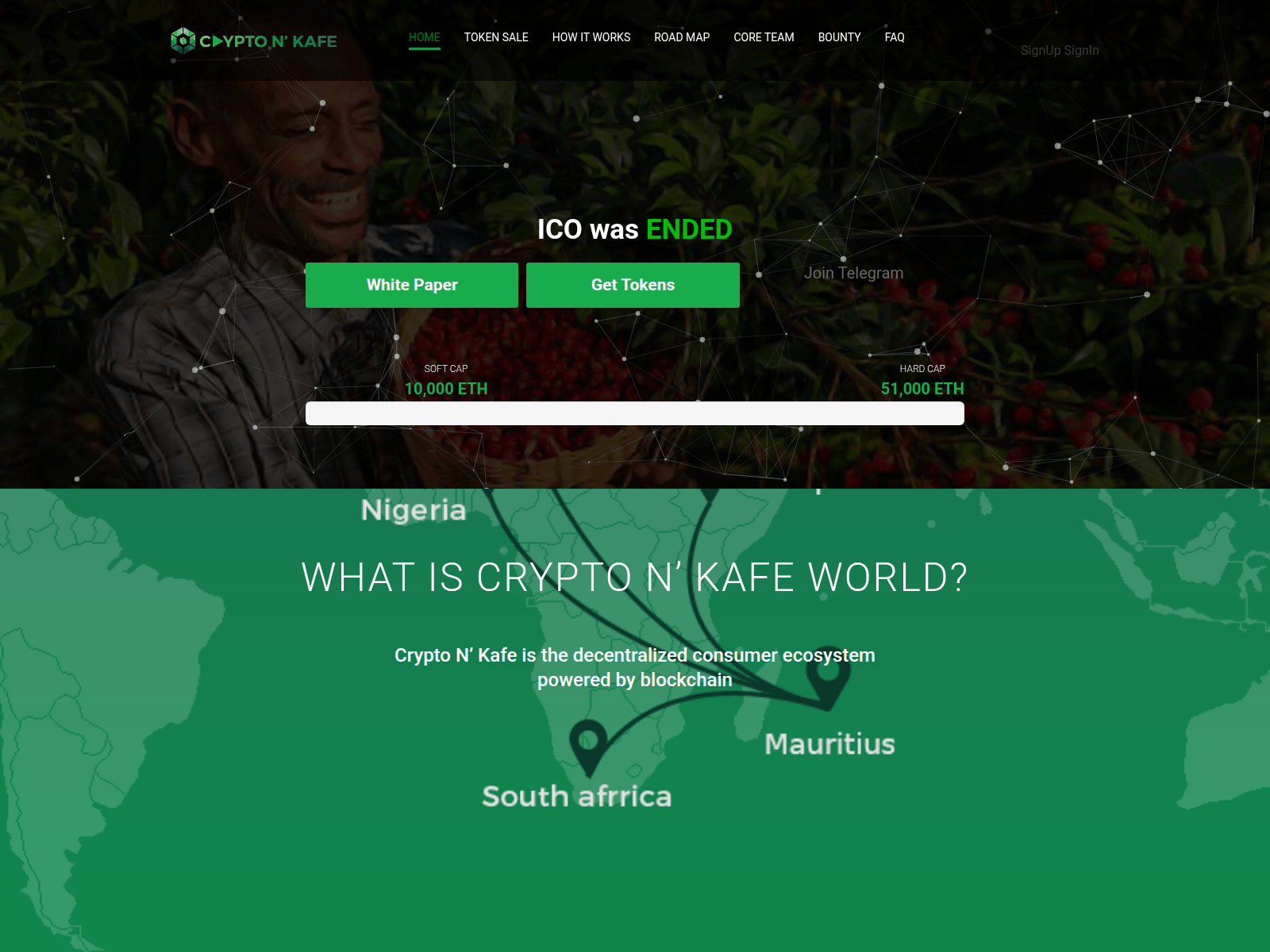 Screenshot of whitecattoken.com