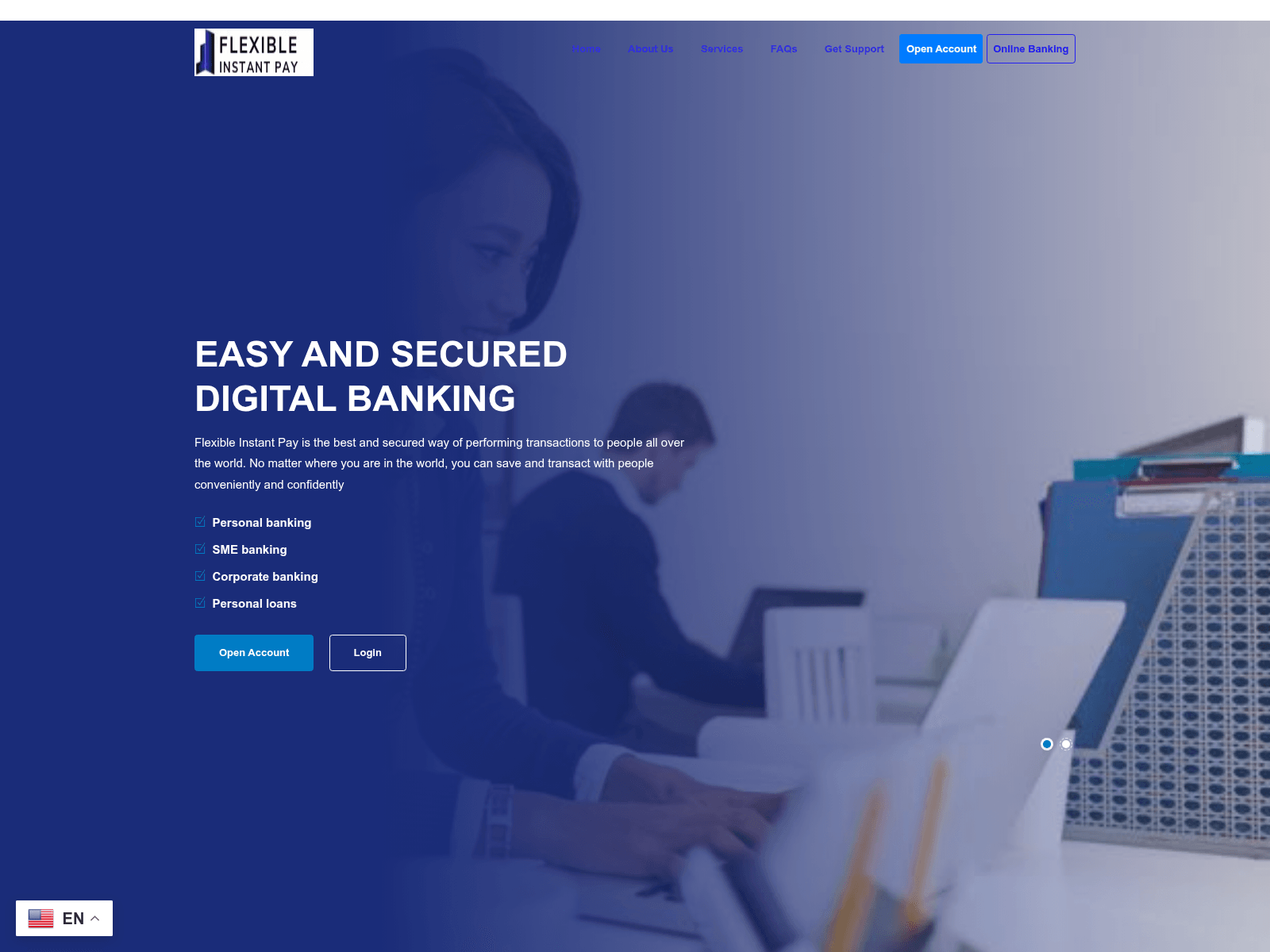 Screenshot of flexibleinstantpay.com