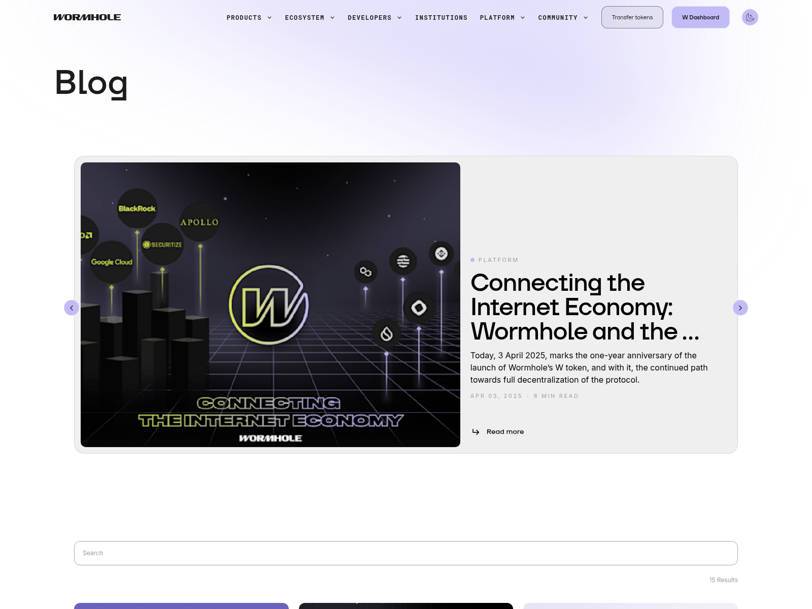 Screenshot of wormhole.ghost.io