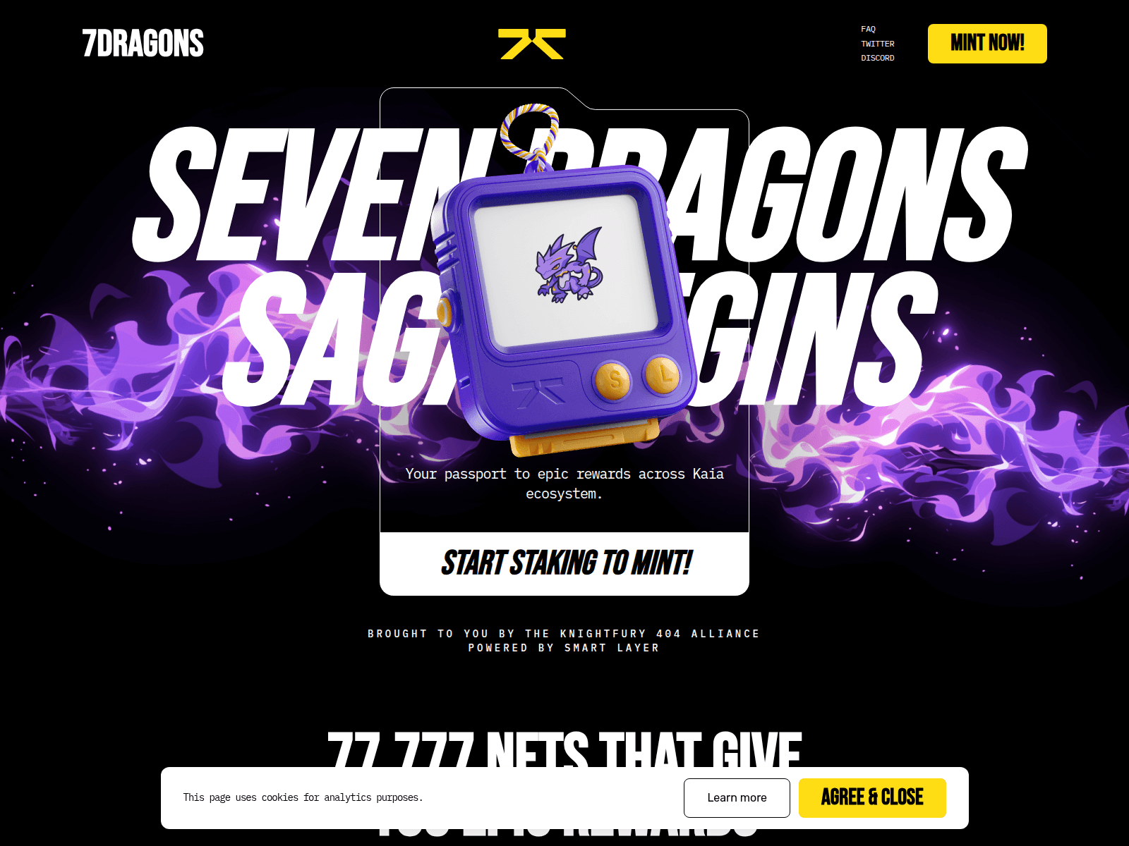 Screenshot of sevendragons.knightfury.io