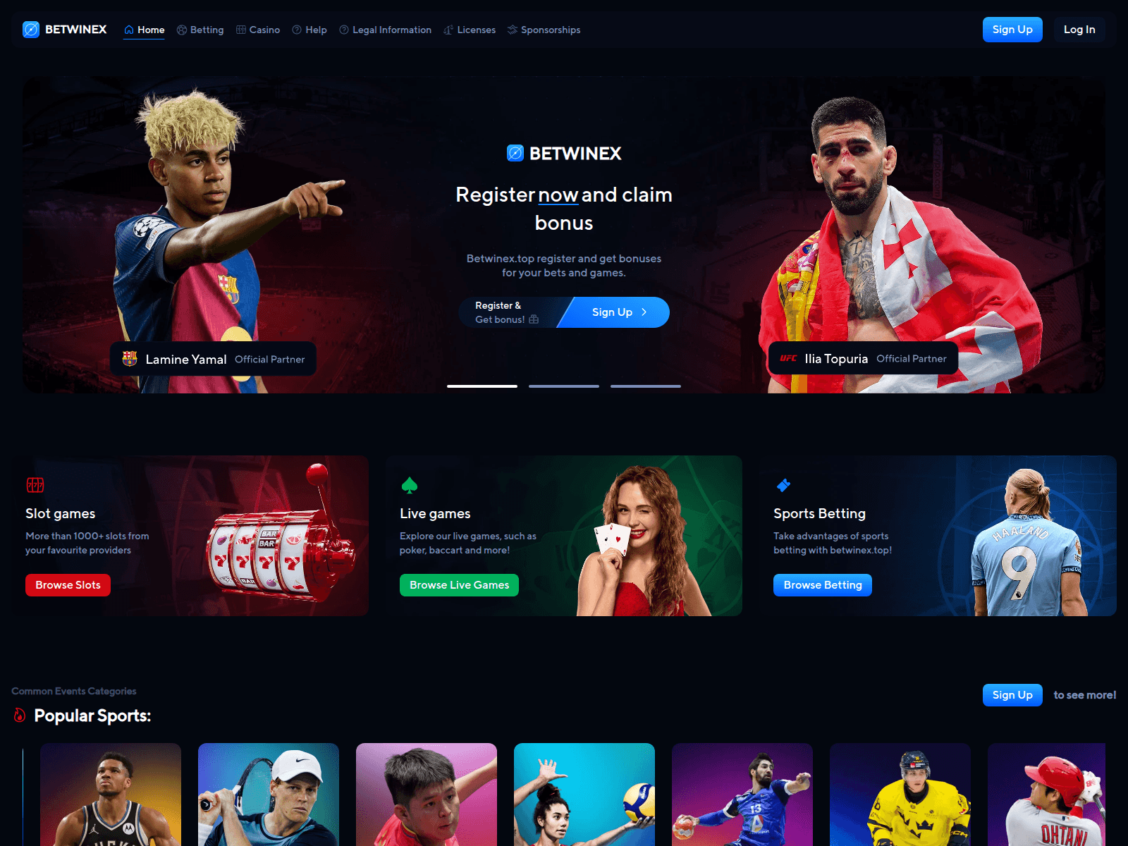 Screenshot of betwinex.top