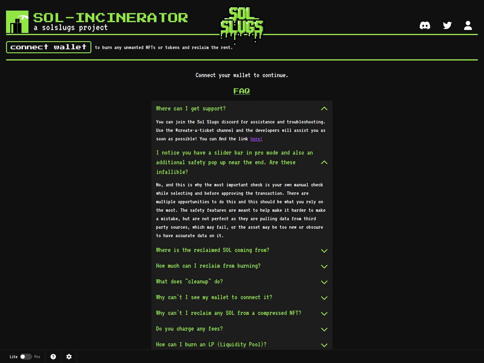 Screenshot of sol-incinerator.fi