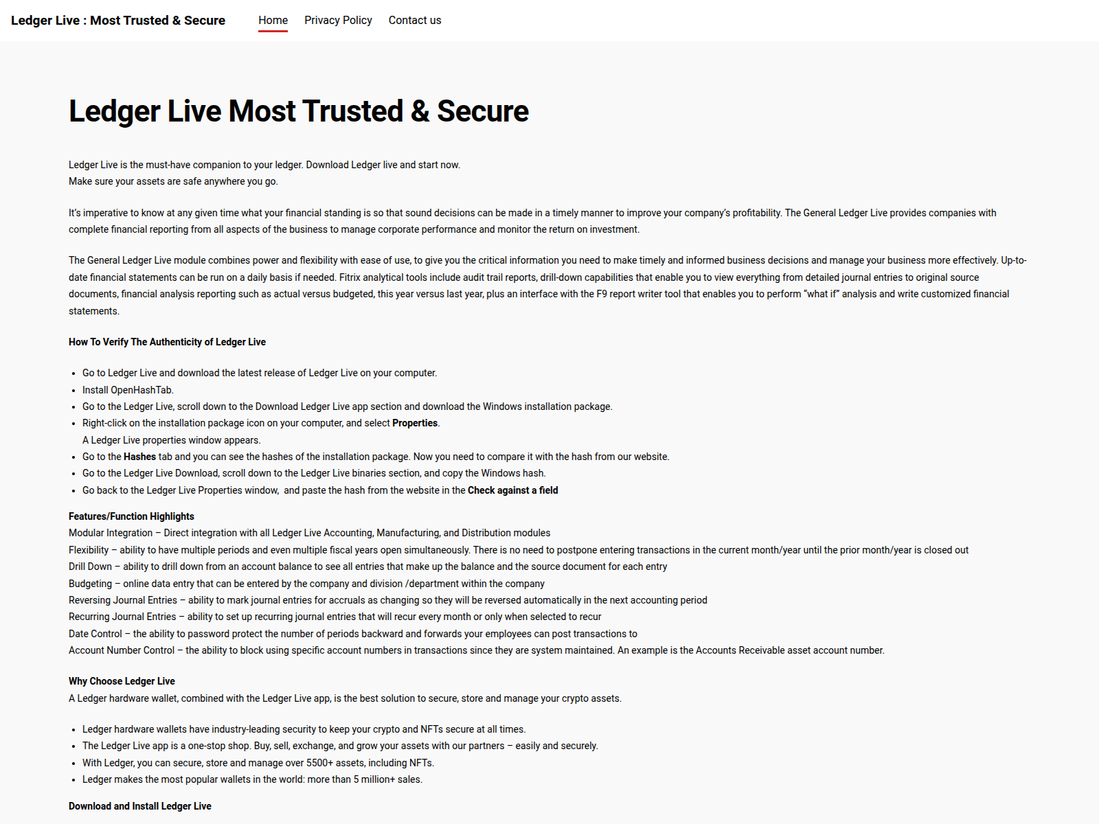 Screenshot of ledger.com-desktop.com