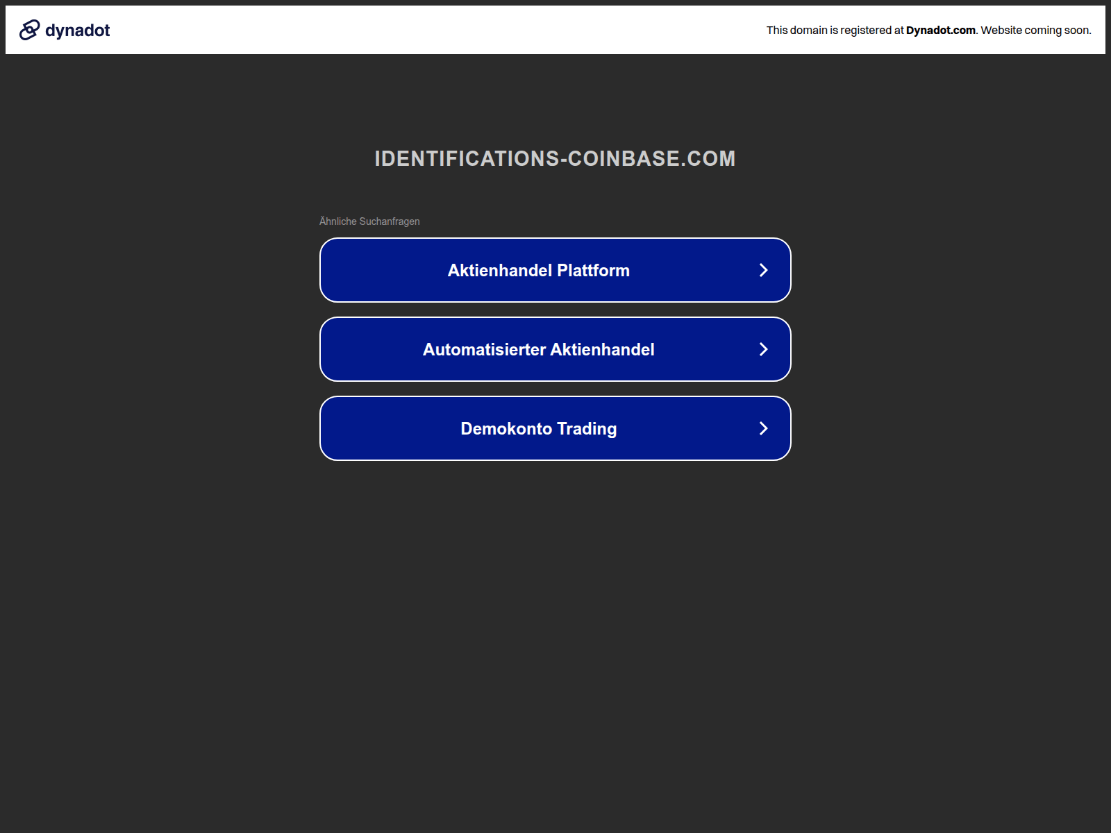Screenshot of marketing.identifications-coinbase.com