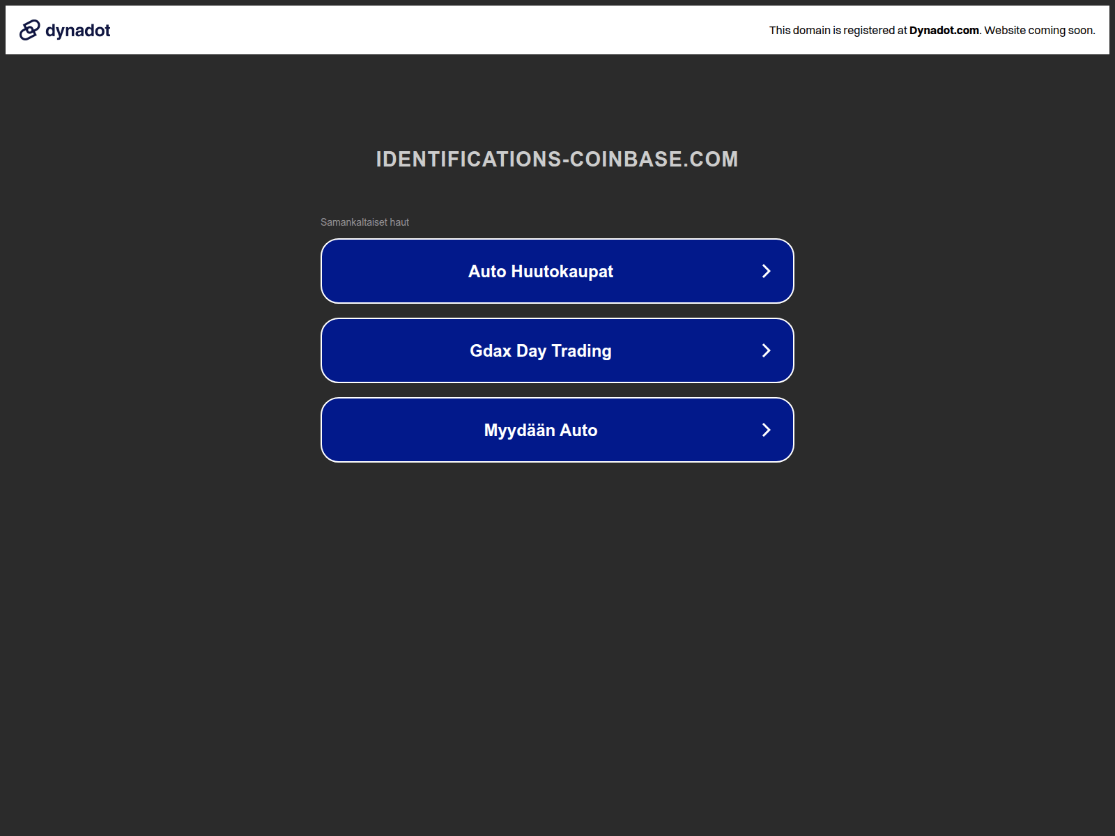 Screenshot of qa.identifications-coinbase.com