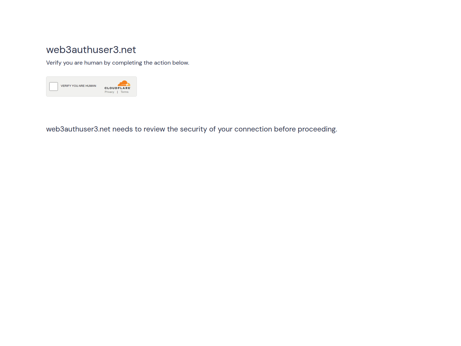 Screenshot of www.web3authuser3.net