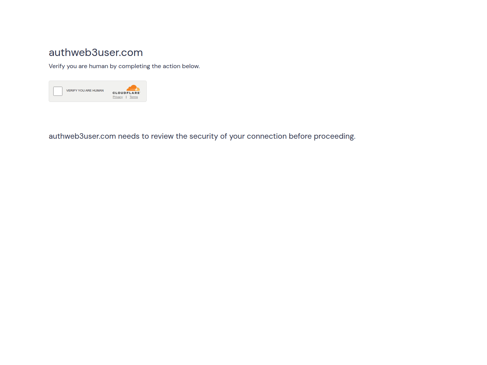 Screenshot of www.authweb3user.com