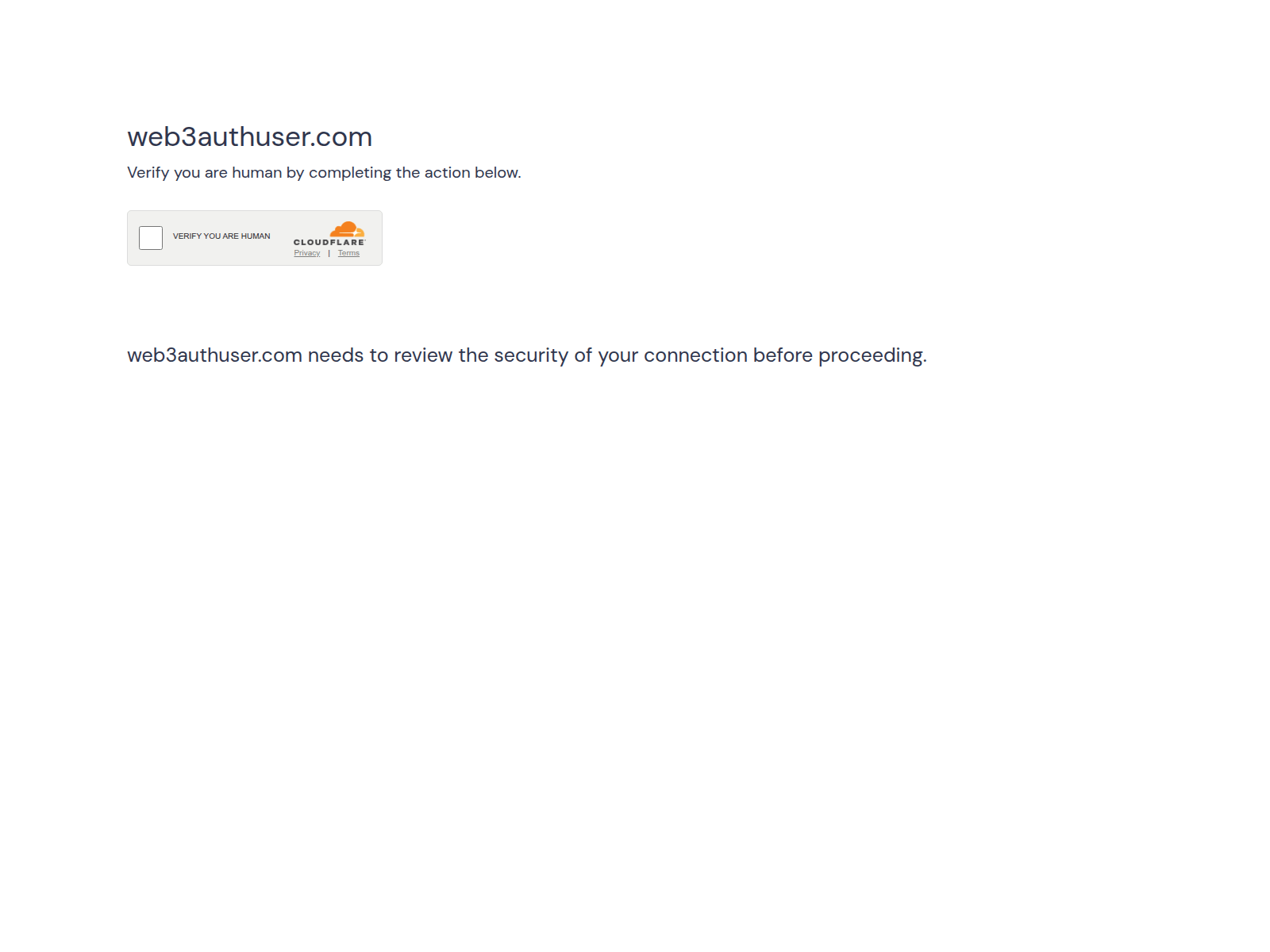Screenshot of www.web3authuser.com