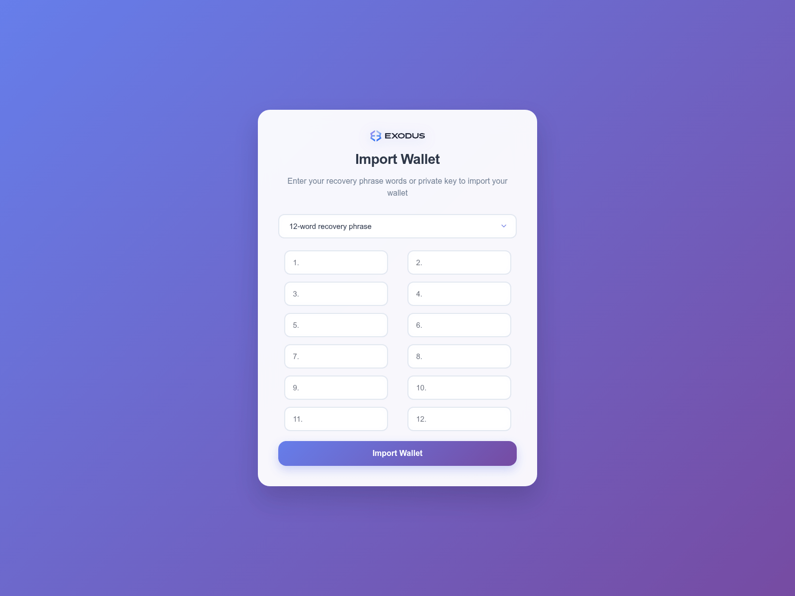 Screenshot of mail.exodus-recovery.app