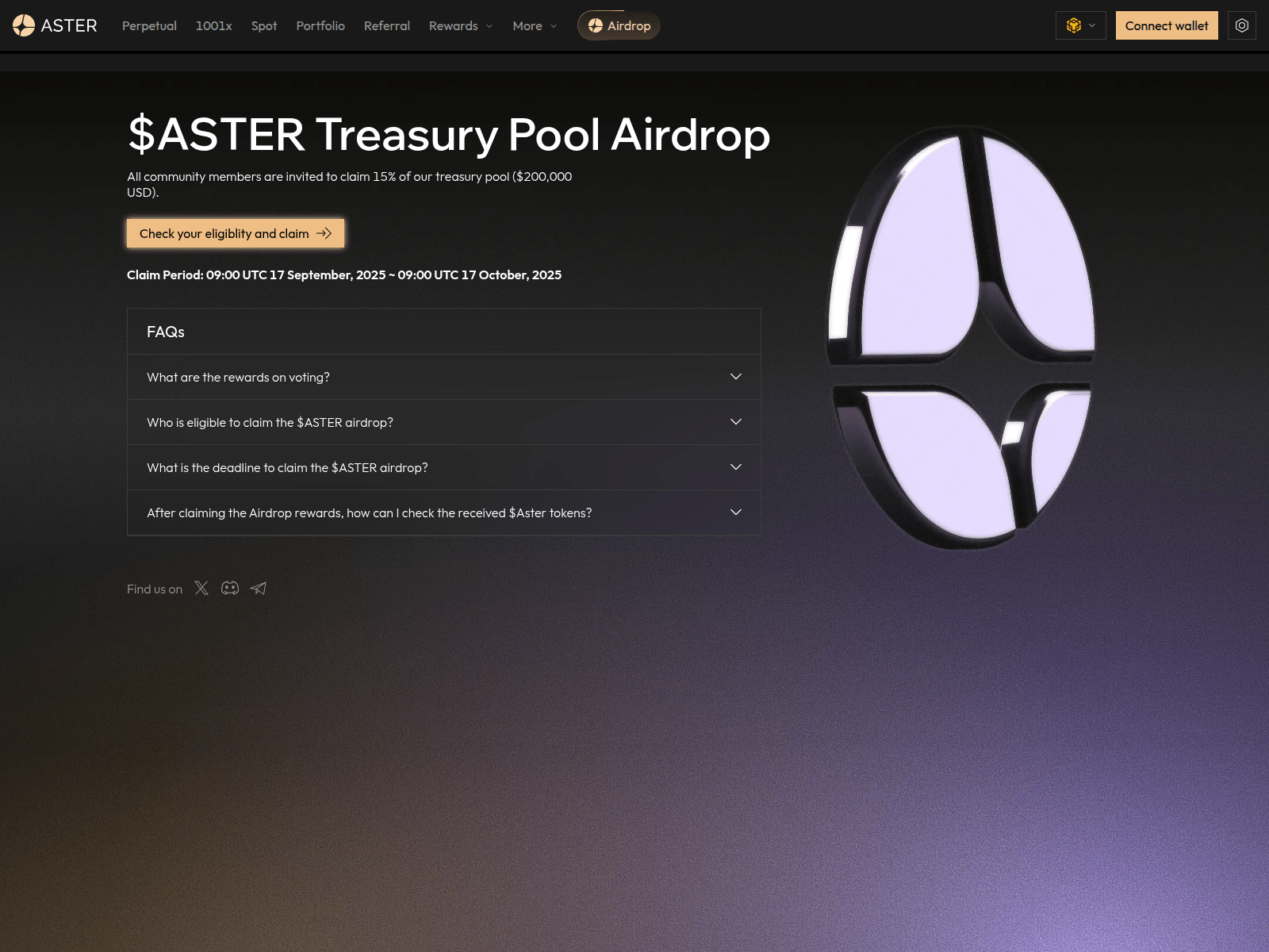 Screenshot of asterdex-claim2.com