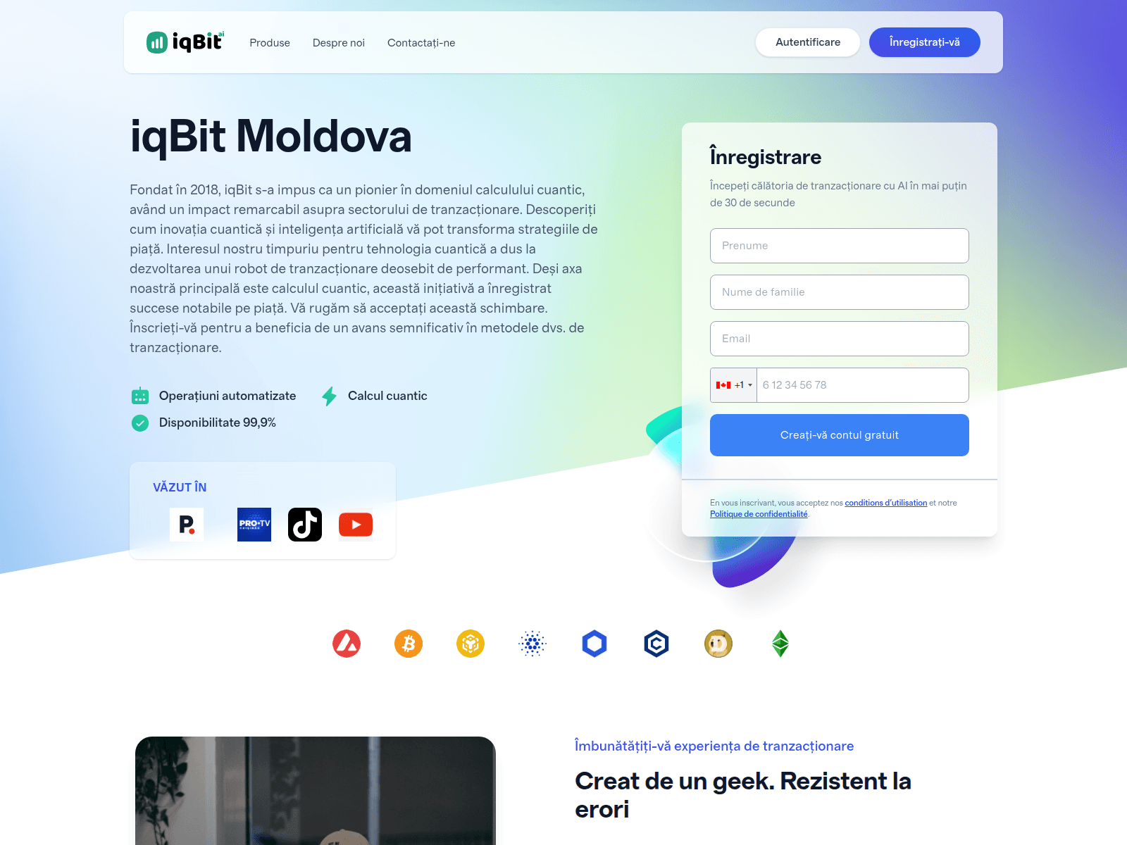 Screenshot of iqbitmoldova.com
