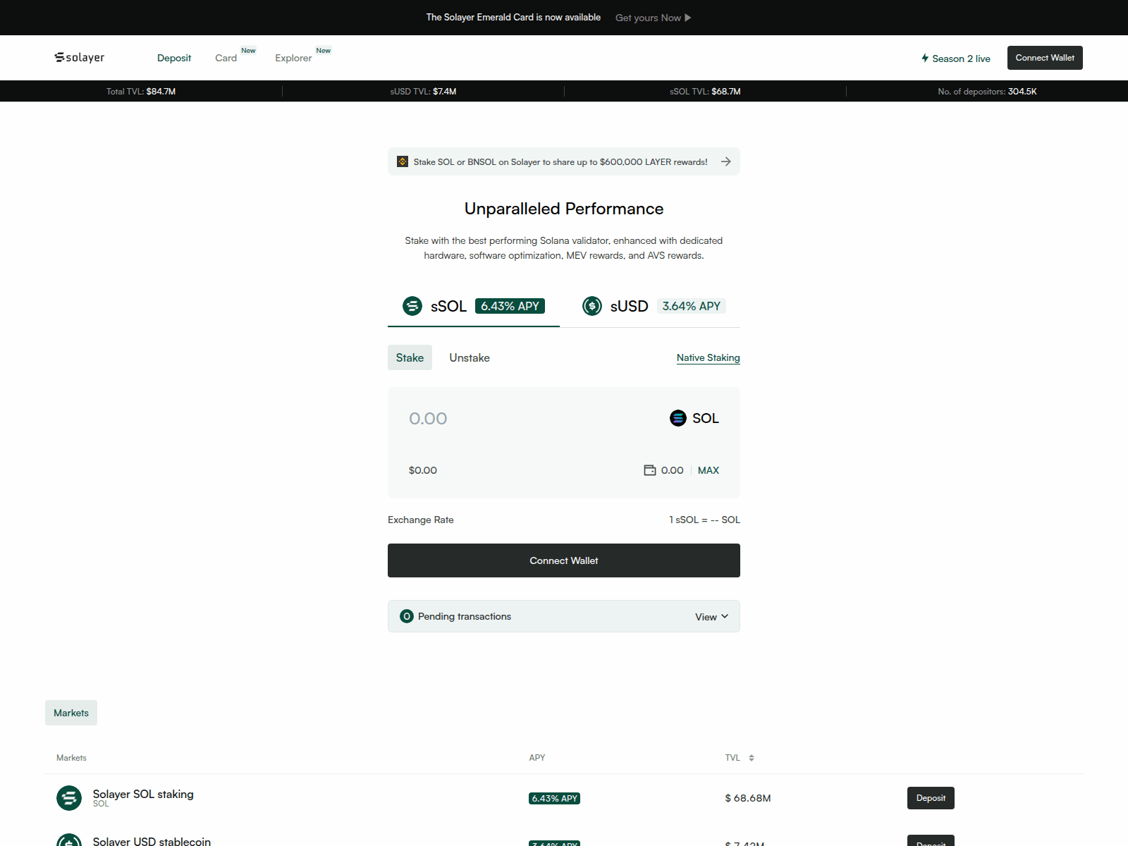 Screenshot of staking-walletconnect.app
