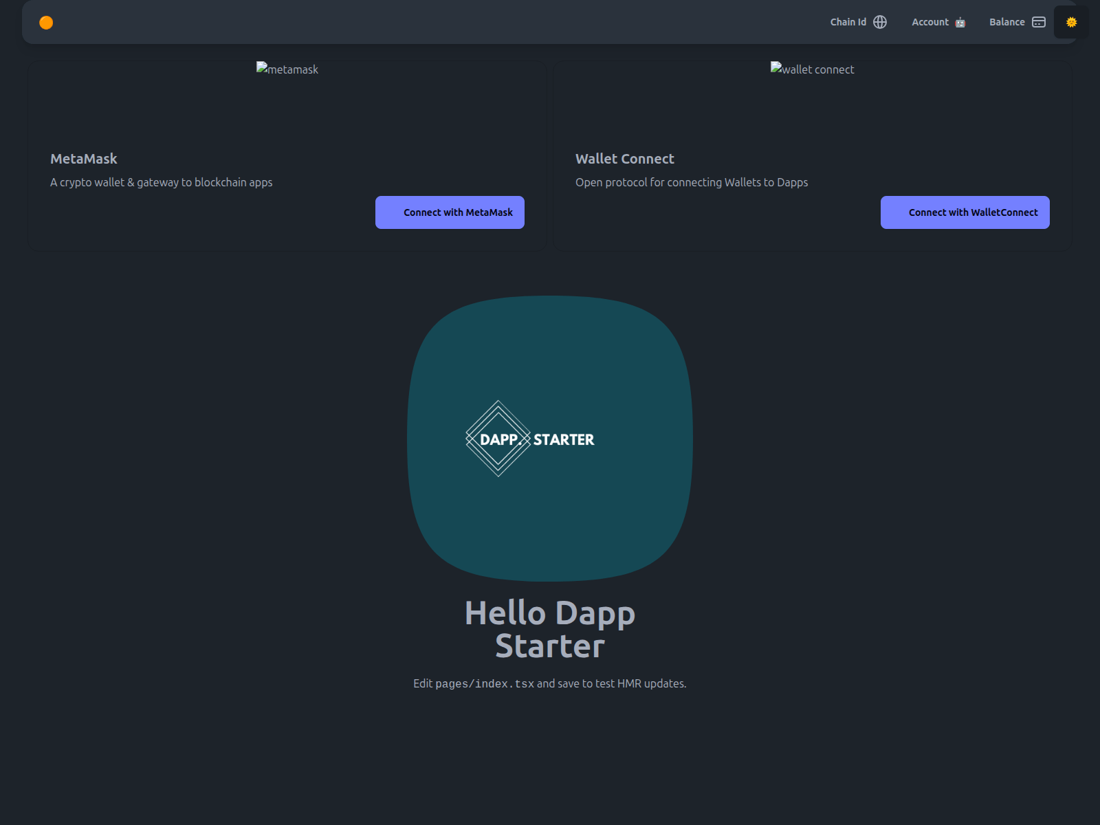 Screenshot of dapp-starter-g3by6mqqf-dung-huynh-duc-kakas-projects.vercel.app
