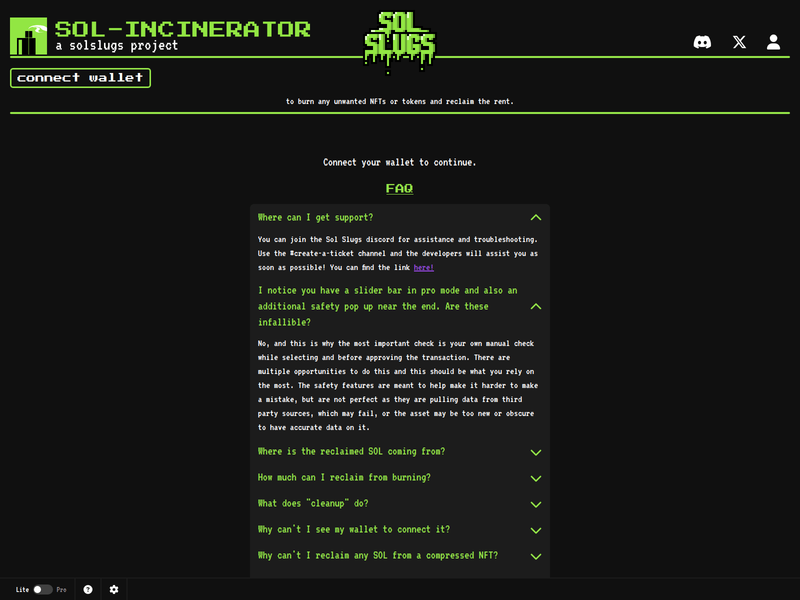Screenshot of sol-incinerator.one