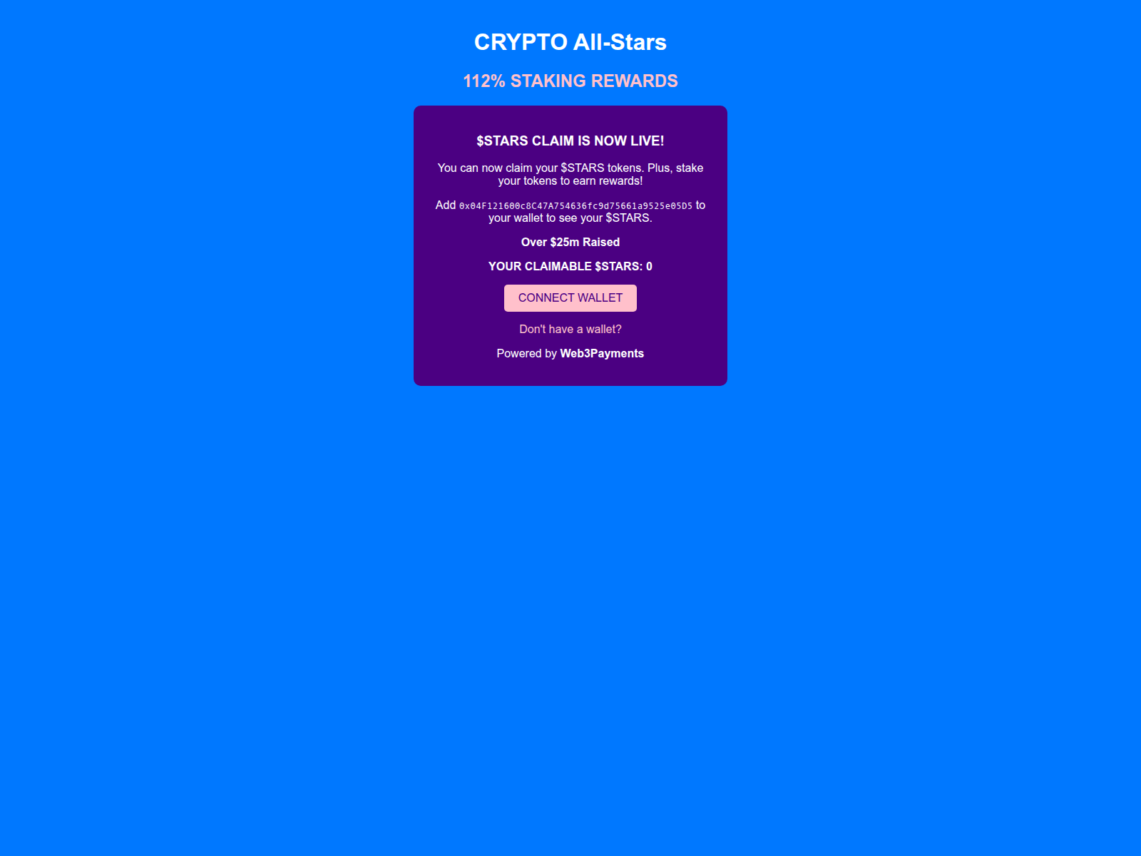 Screenshot of claims-cryptoallstar.pages.dev