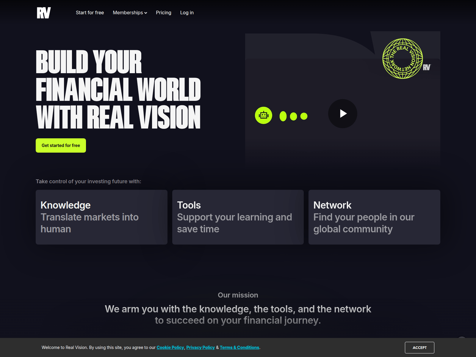 Screenshot of startrealvision.com