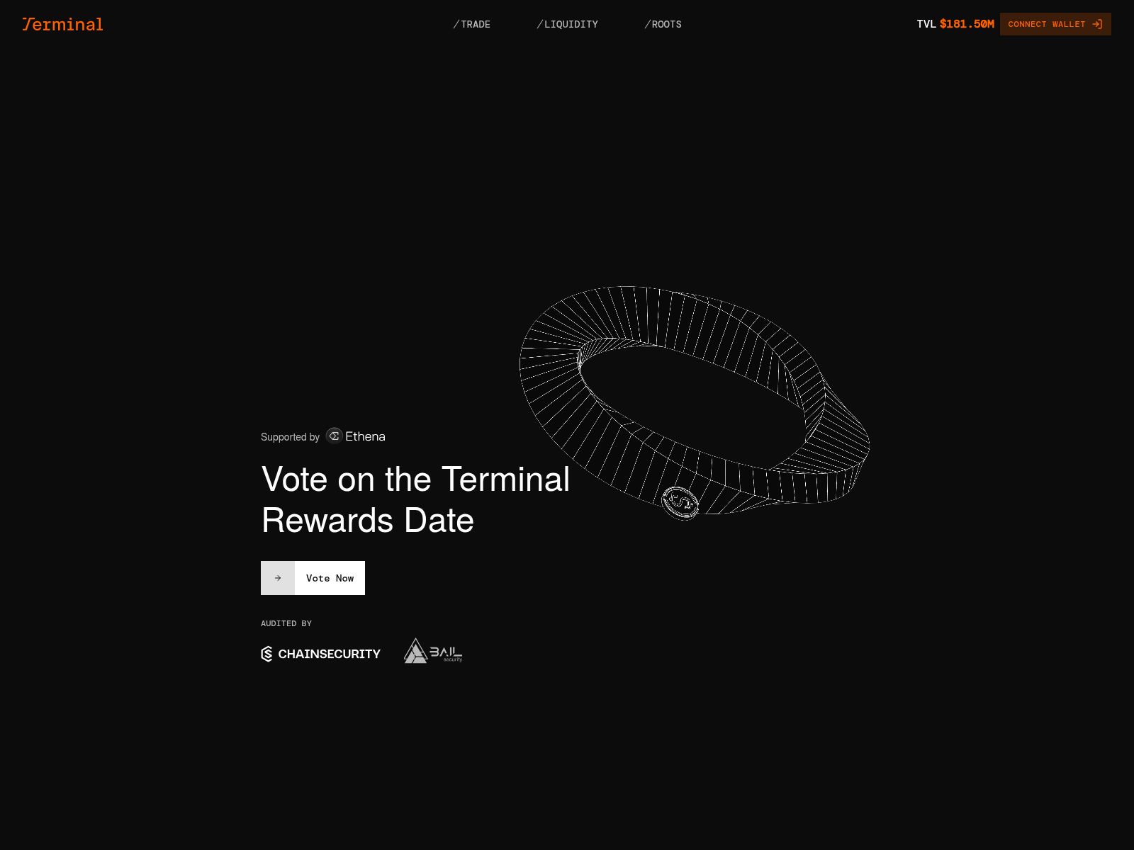 Screenshot of vote-terminal.xyz