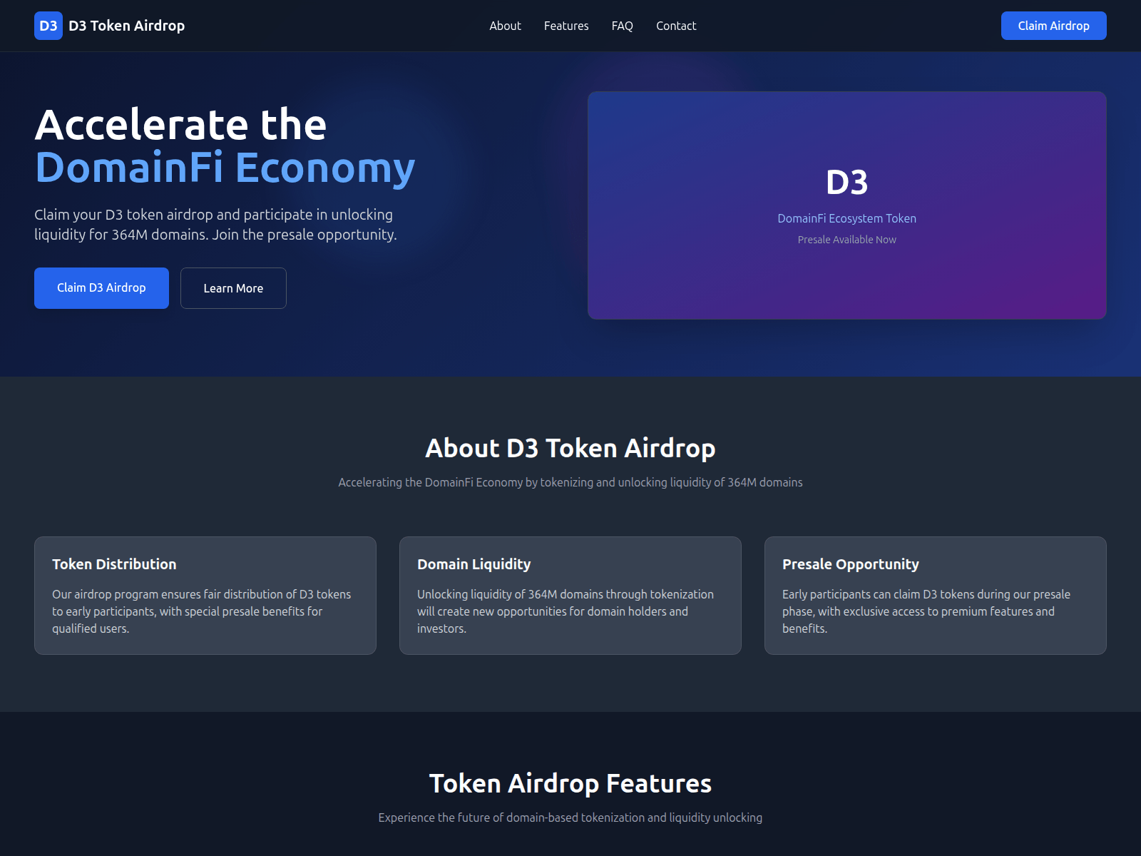 Screenshot of d3airdrop.xyz