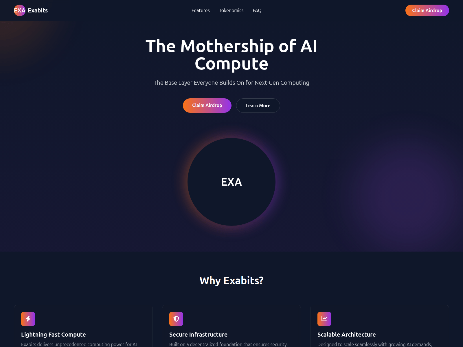 Screenshot of exabitsairdrop.xyz