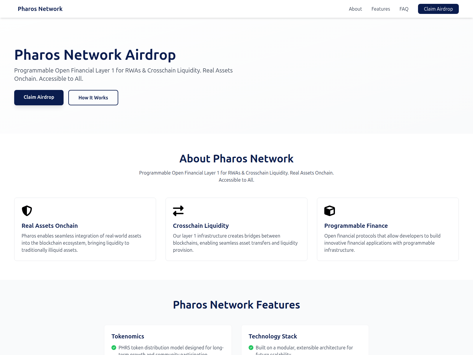 Screenshot of pharosairdrop.xyz