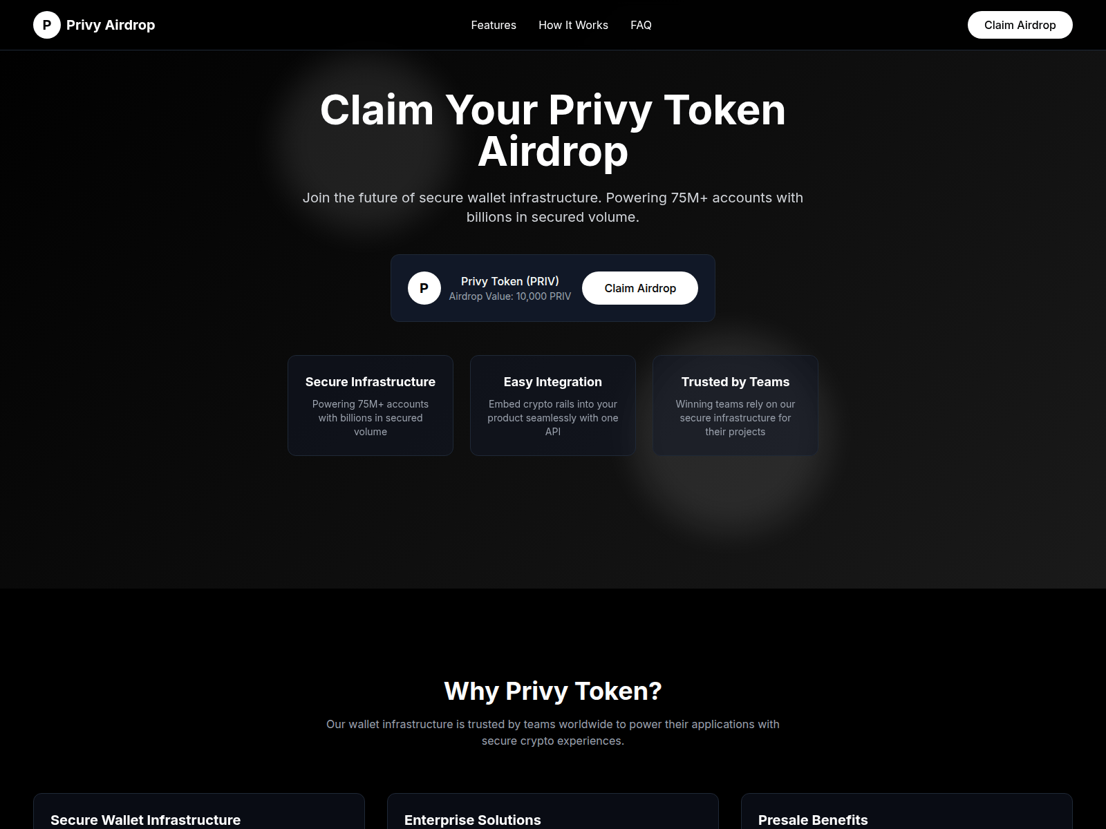 Screenshot of privyairdrop.xyz