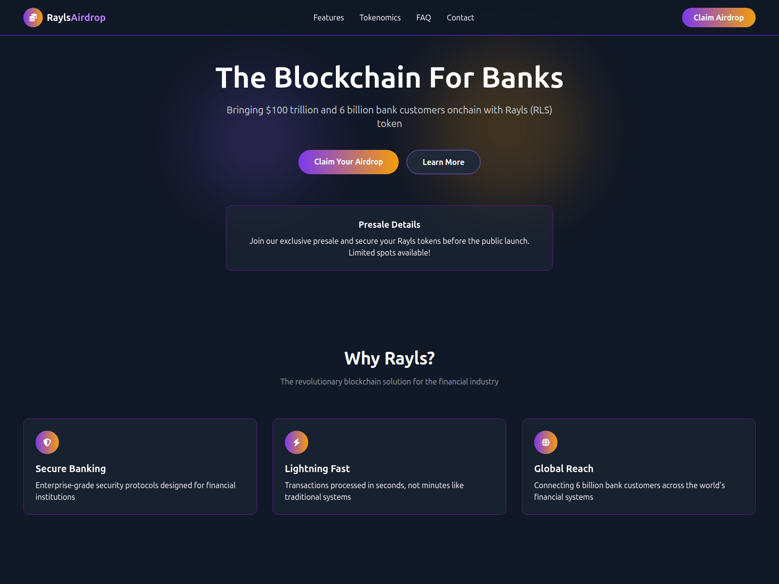 Screenshot of raylsairdrop.xyz